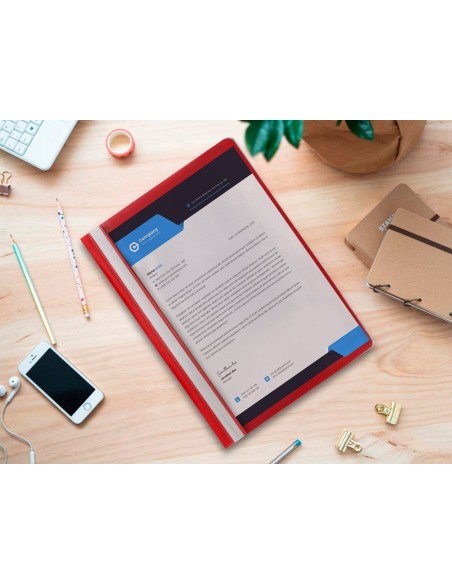 CARPETA DOSSIER FASTENER PLASTICO Q-CON.DIN A4 ROJA