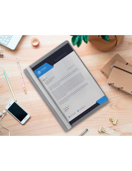 CARPETA DOSSIER FASTENER PLASTICO Q-CON.DIN A4 GRIS