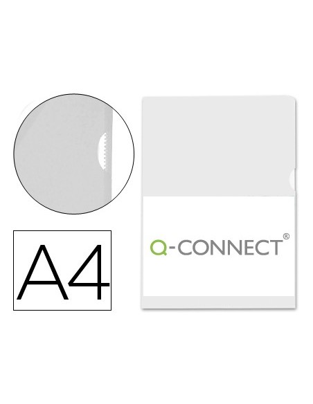 CARPETA DOSSIER UÑERO PLASTICOQ-CONNECT DIN A4 120 MICRAS TPTE.-BOLSA
