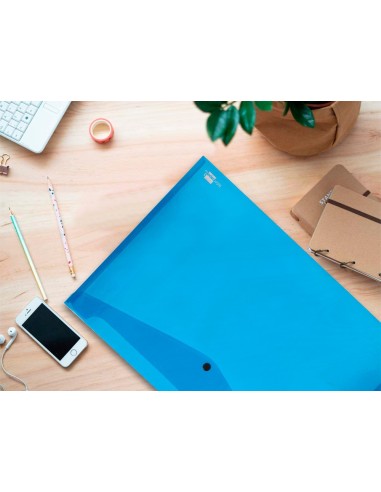 CARPETA BEAUT.DOSSIER BROCHE 44242 PP DIN A3 AZUL SERIE FROSTY