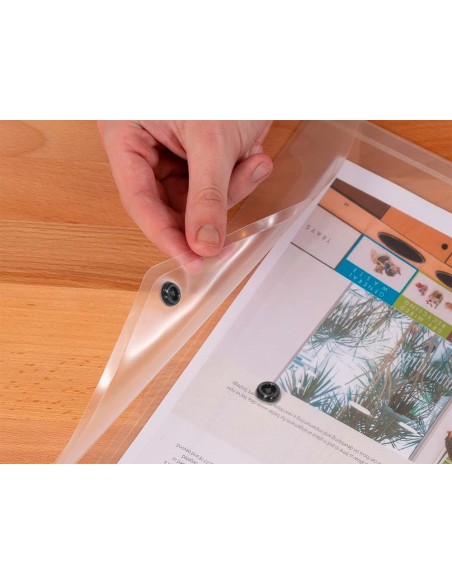 CARPETA BEAUT.DOSSIER BROCHE 44244 PP DIN A3 INCOLORA SERIE FROSTY