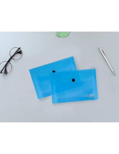 CARPETA BEAUT.DOSSIER BROCHE 44222 PP DIN A7 AZUL SERIE FROSTY