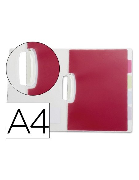CARPETA BEAUT.DOSSIER PINZA LATERAL PP DIN A4 TPTE.C/SEP.