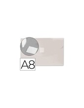 CARPETA BEAUT.DOSSIER BROCHE PP DIN A8 INCOLORA C/CIERRE VELCRO 2