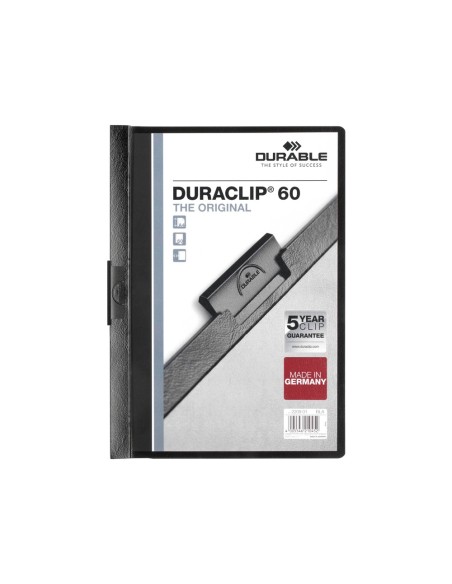 CARPETA DURACLIP DOSSIER PINZA LATERAL NEGRO CAP.60 H.