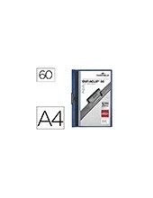 CARPETA DURACLIP DOSSIER PINZA LATERAL AZUL OSCURO CAP.60 H. 2