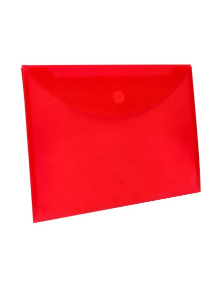 CARPETA DOSSIER BROCHE PP DIN A4 ROJA CIERRE VELCRO