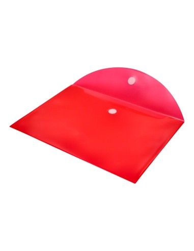 CARPETA DOSSIER BROCHE PP DIN A4 ROJA CIERRE VELCRO