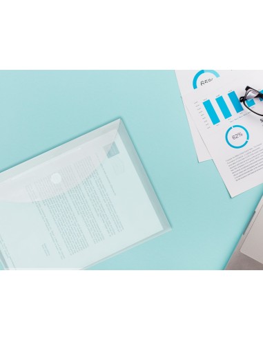 CARPETA DOSSIER BROCHE PP DIN A4 INCOLORA CIERRE VELCRO