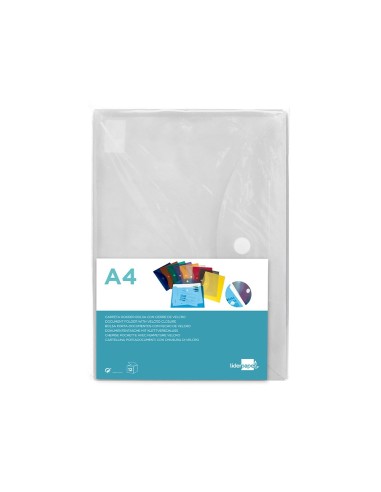CARPETA DOSSIER BROCHE PP DIN A4 INCOLORA CIERRE VELCRO