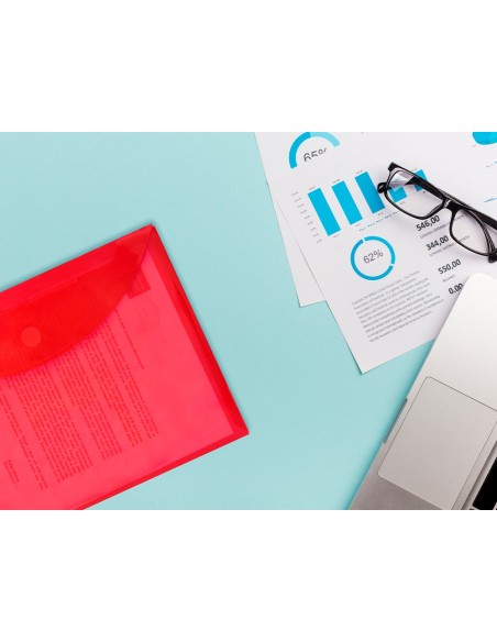 CARPETA DOSSIER BROCHE PP DIN A4 PACK 10+2 GRATIS 1 POR COLOR CIERRE