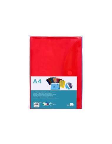 CARPETA DOSSIER BROCHE PP DIN A4 PACK 10+2 GRATIS 1 POR COLOR CIERRE