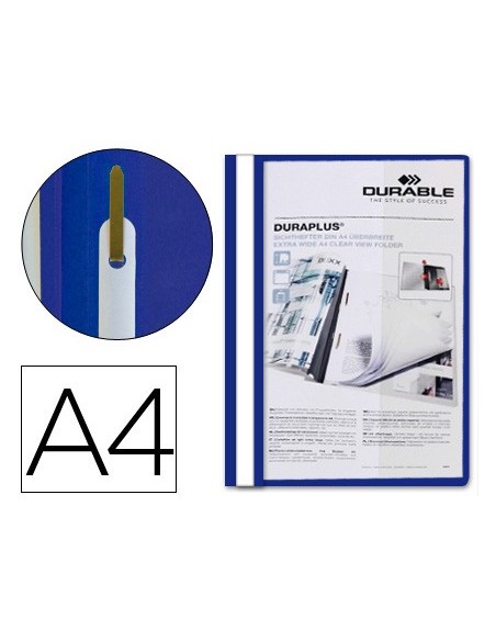 CARPETA DURAPLUS DIN A4 C/FASTENER AZUL DURABLE