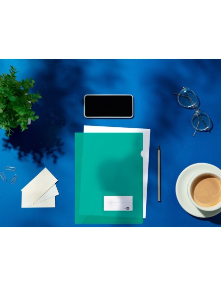 CARPETA DOSSIER PP DIN A4 BOLSA Y TARJETERO VERDE