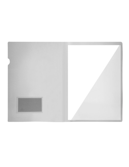 CARPETA DOSSIER PP DIN A4 BOLSA Y TARJETERO TPTE.