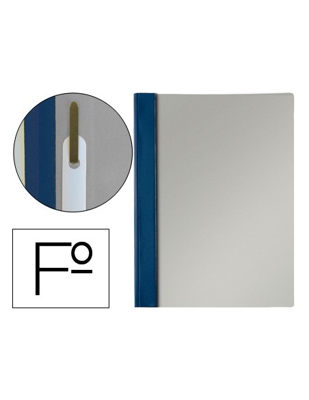 CARPETA DOSSIER FASTENER PVC ESSELTE FL.AZUL MARINO