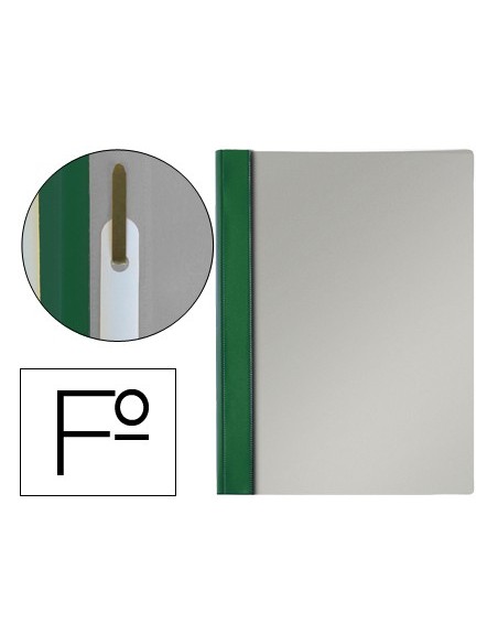 CARPETA DOSSIER FASTENER PVC ESSELTE FL.VERDE