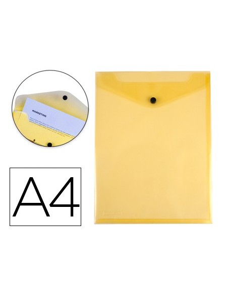 CARPETA LIDERPAPEL DOSSIER BROCHE PP A4 VERTICAL AM.TPTE 50 H.