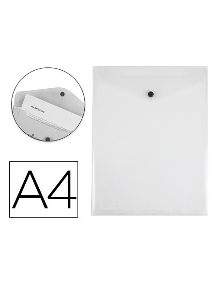 CARPETA LIDERPAPEL DOSSIER BROCHE PP A4 VERTICAL TPTE.50 H.