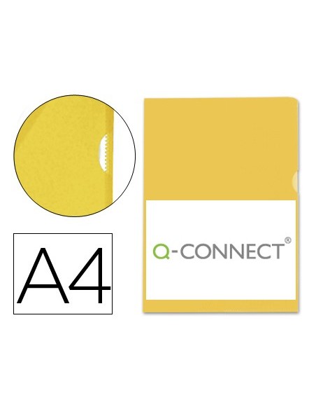 CARPETA DOSSIER UÑERO PLASTICOQ-CONNECT DIN A4 120 AMARI 100UD**32699