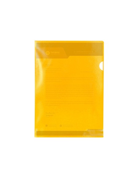 CARPETA DOSSIER UÑERO PLASTICOQ-CONNECT DIN A4 120 AMARI 100UD**32699