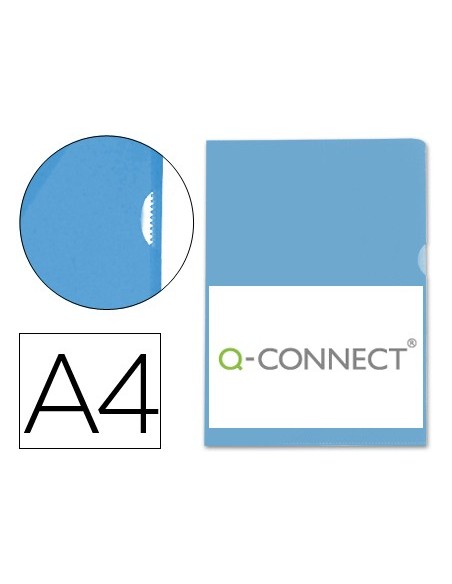 CARPETA DOSSIER UÑERO PLASTICOQ-CONNECT DIN A4 120  AZUL 100UD**32698