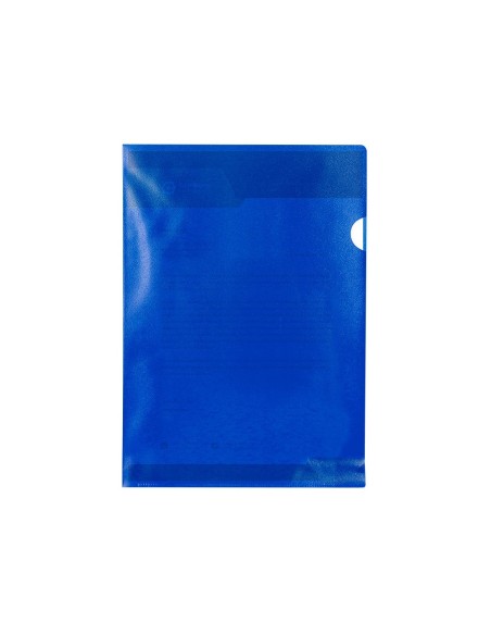 CARPETA DOSSIER UÑERO PLASTICOQ-CONNECT DIN A4 120  AZUL 100UD**32698