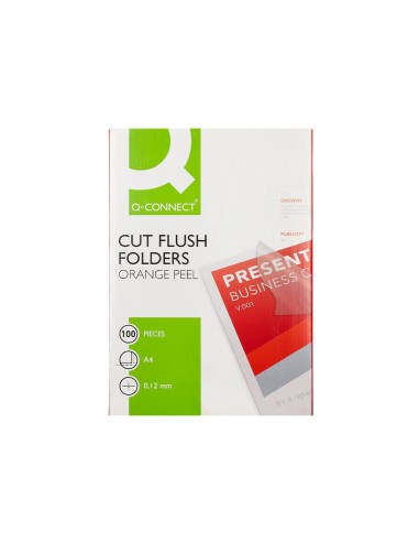 CARPETA DOSSIER UÑERO PLASTICOQ-CONNECT DIN A4 120 M TPT. 100U**32708