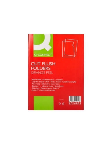 CARPETA DOSSIER UÑERO PLASTICOQ-CONNECT DIN A4 120 M TPT. 100U**32708