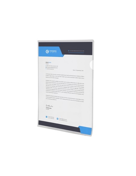 CARPETA DOSSIER UÑERO PLASTICOQ-CONNECT DIN A4 120 M TPT. 100U**32708