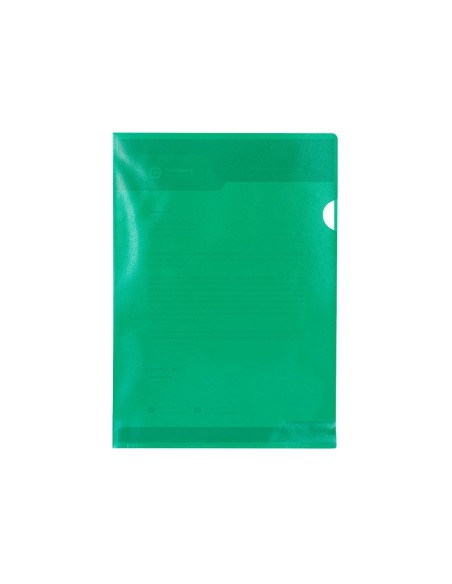 CARPETA DOSSIER UÑERO PLASTICOQ-CONNECT DIN A4 120  VERDE 100U**32700