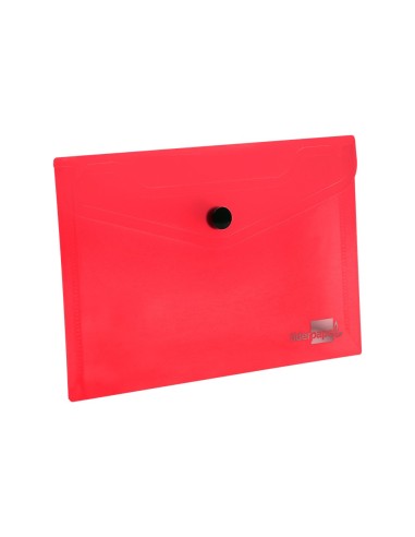 CARPETA LIDERPAPEL DOSSIER BROCHE PP DIN A6 ROJO TRANSPARENTE