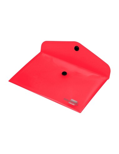 CARPETA LIDERPAPEL DOSSIER BROCHE PP DIN A6 ROJO TRANSPARENTE