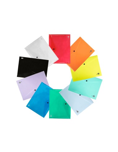 CARPETA BEAUT.DOSSIER BROCHE TPTE.DIN A4 COL.SURT. (PAQUETE 5 RETR.AD