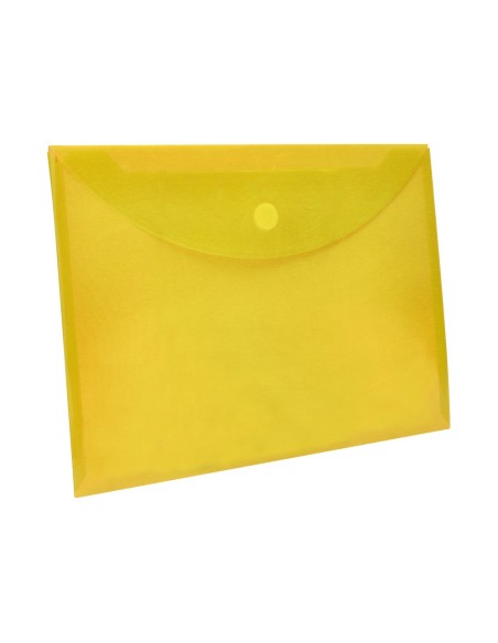 CARPETA DOSSIER BROCHE PP DIN A4 AMARILLO CIERRE VELCRO