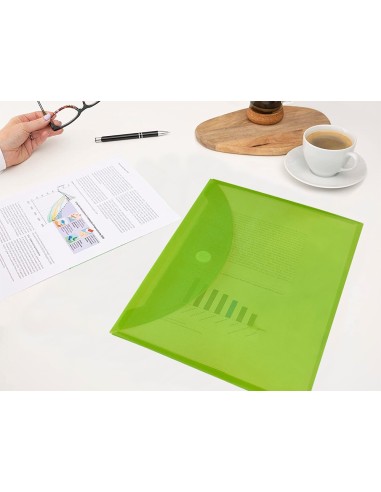 CARPETA DOSSIER BROCHE PP DIN A4 VER CIERRE VELCRO