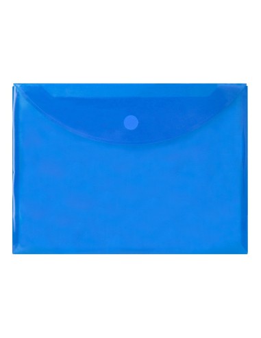 CARPETA DOSSIER BROCHE PP DIN A4 AZUL CIERRE VELCRO