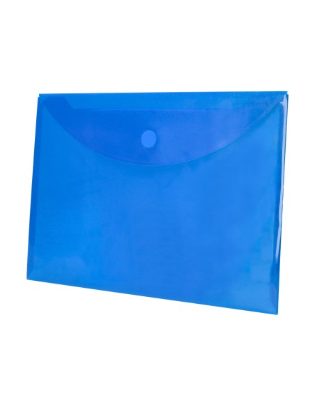 CARPETA DOSSIER BROCHE PP DIN A4 AZUL CIERRE VELCRO