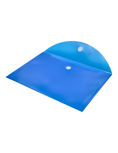 CARPETA DOSSIER BROCHE PP DIN A4 AZUL CIERRE VELCRO