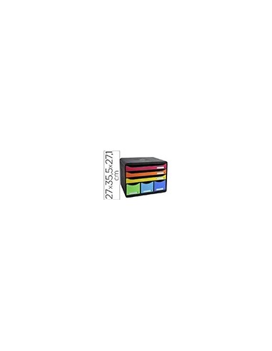 FICHERO CAJ.SOBREMESA EXACOMPTA 6 CAJ.MULTICOLORES 270X355X271 MM