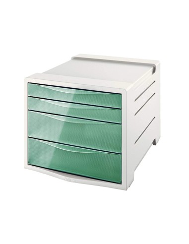 FICHERO CAJ.SOBREMESA ESSELTE ICE PLASTICO 4 CAJ.VER.245X365X285 MM