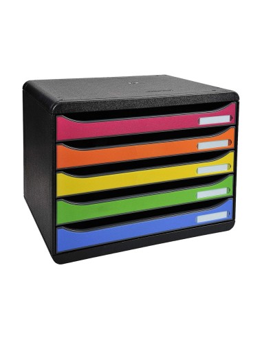 FICHERO SOBREMESA EXACOMPTA BIG-BOX PLUS APAISADA 5 CAJONES MULTI.