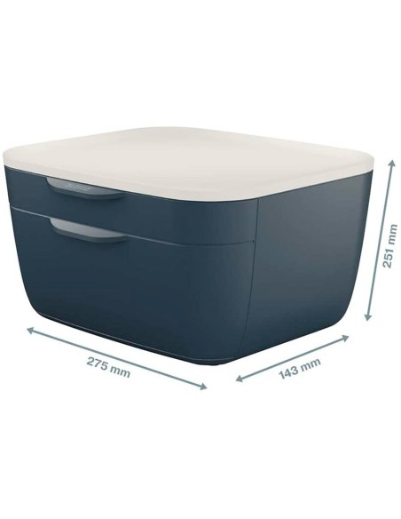 FICHERO CAJONES LEITZ COSY 2 CAJONES GRIS