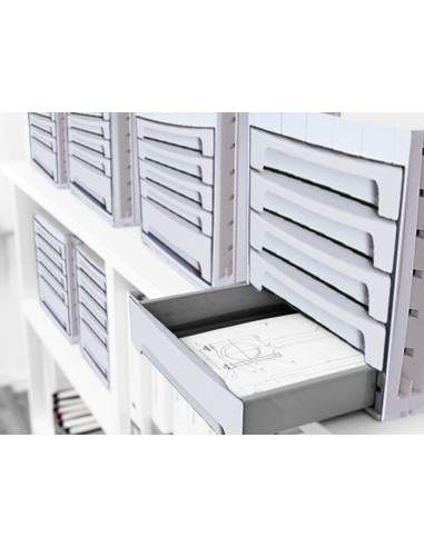 FICHERO CAJ. SOBREM.37X30,5X21,5 CM BANDEJA ORG.SUPERIOR 6 CA