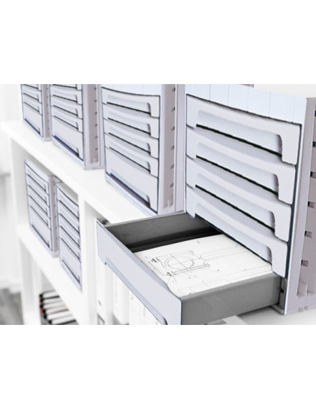 FICHERO CAJ. SOBREM.37X30,5X21,5 CM BANDEJA ORG.SUPERIOR 6 CA