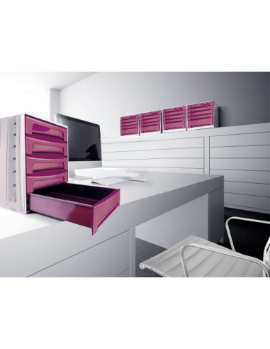 FICHERO CAJ. SOBREM.37X30,5X21,5 CM BANDEJA ORG.SUPERIOR 5 CAJ. BURDE