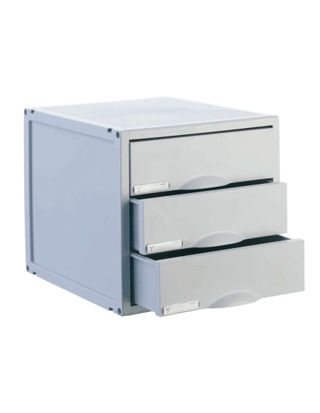 FICHERO CAJ. SOBREM.ARCHISYSTEM 356X316X303 MM 3 CAJ. COLOR GRIS