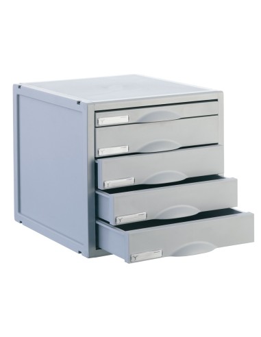 FICHERO CAJ. SOBREM.ARCHISYSTEM 356X316X303 MM 5 CAJ. COLOR GRIS 4 52