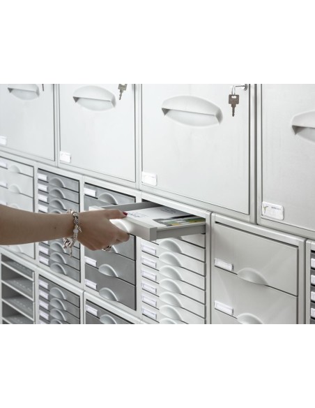 FICHERO CAJ. SOBREM.ARCHISYSTEM 356X316X303 MM 5 CAJ. COLOR GRIS 4 52