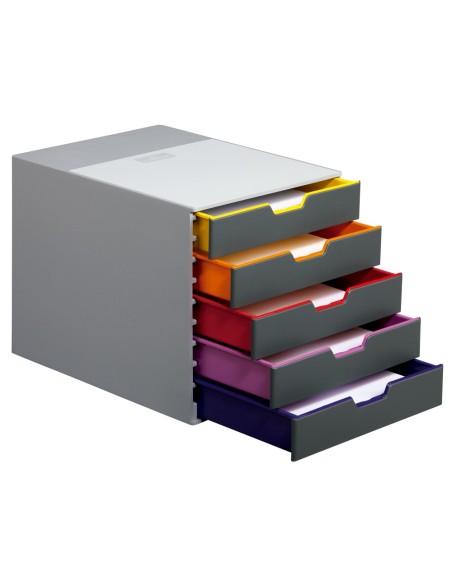 FICHERO 5 CAJONES DURABLE VARICOLOR APILABLES 292X280X356MM.7605-27
